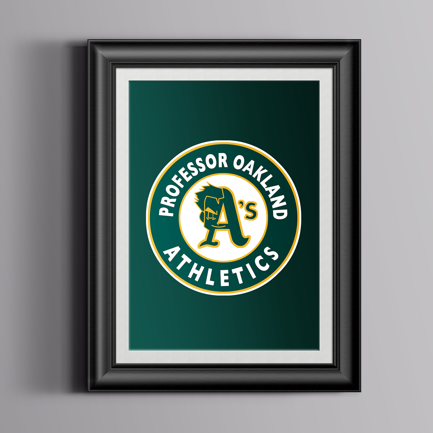 Professor Oakland Athletics Print/Sticker