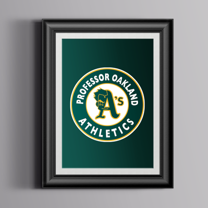 Professor Oakland Athletics Print/Sticker